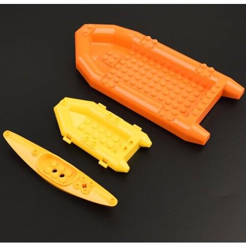 High-tech Brick Parts Lifeboat 62812 Large and 30086 Small Rubber Raft Hovercraft 29110 small kayak Building Block Parts MOC Toy