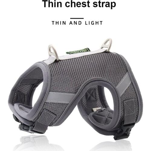 XS-L Dog Cat Harness Reflective Breathable Adjustable Pet Harness For Small Medium Large Dog Harness Vest Pet Dog Accessories
