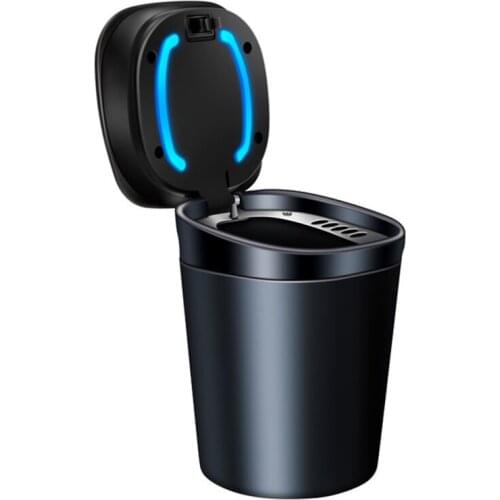 1pcs Vehicle Ashtray Multifunctional Ahstray with LED Light Versatile Car Ashtray Autocar Interior Accessories