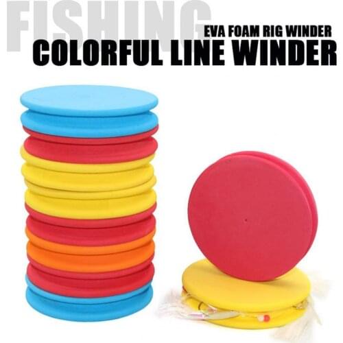 10Pcs/Set Fishing Wire Board Round Store Lines EVA Fish Lines Circular Winding Plate Foam Board for Outdoor Fishing Line Board