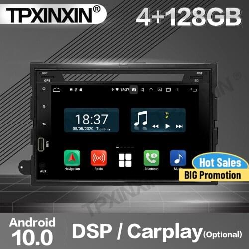128G Carplay Car Radio 2 Din Stereo Receiver Android 10 For Ford Fusion 2006 2007 2008 2009 GPS Player Audio Head Unit