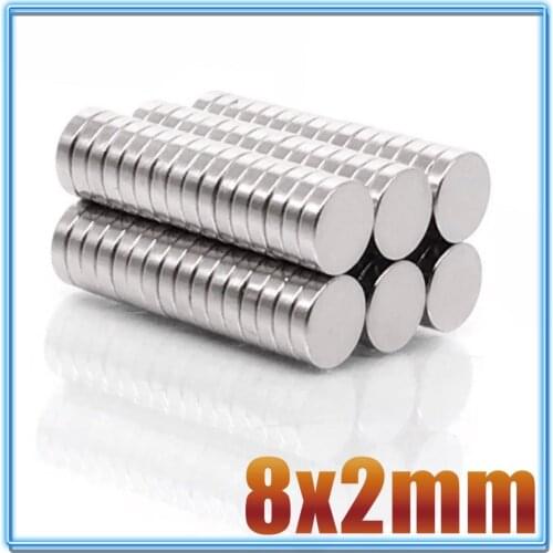 20/50/100/200 Pcs 8x2 Neodymium Magnet 8mm x 2mm N35 NdFeB Round Super Powerful Strong Permanent Magnetic imanes Disc 8*2mm
