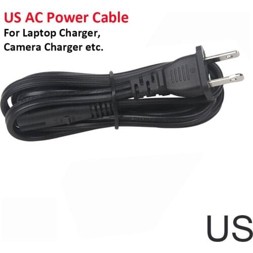 2Pin AC Power Cord Cable US /America 2 Prong Laptop AC Adapter Charger Lead 2Pin cable