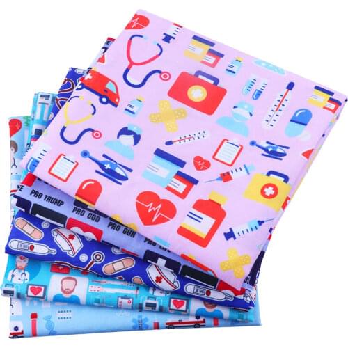 50*140CM Healthy Care Polyester cotton Fabric Patchwor Printed for Tissue Kids Home Textile for Sewing Doll Dress Curtain