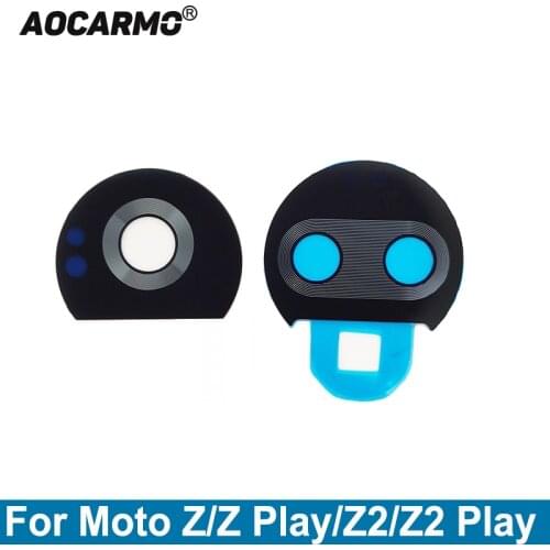 Aocarmo For Motorola Moto Z / Z Play / Z2 / Z2 Play Rear Back Camera Lens Glass Replacement Part