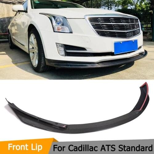 Car Front Bumper Lip Chin Spoiler for Cadillac ATS Standard 2015 - 2017 Carbon Fiber Front Bumper Lip Guard Splitters Chin Lip