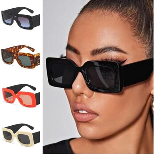 Brand Designer Sunglasses Fashion Women Sun Glases Anti-UV Spectacles Patchwork Color Eyeglasses Rectangle Adumbral Goggle A
