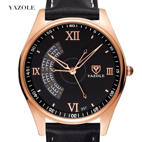 Relogio Masculino Gifts YAZOLE Watch Men Luxury Brand Quartz Watch Fashion Reloj Hombre Leather Waterproof Wristwatch Male Clock