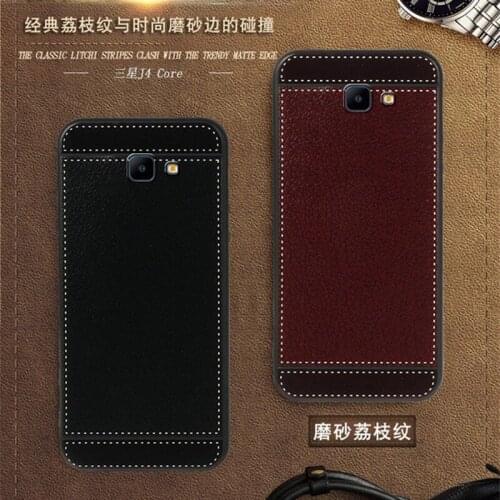 ISecret Cover for Samsung galaxy J4 Core SM-J410F J410 F Case leather Soft Black silicone Funda for Samsung Galaxy J4 Core 2018