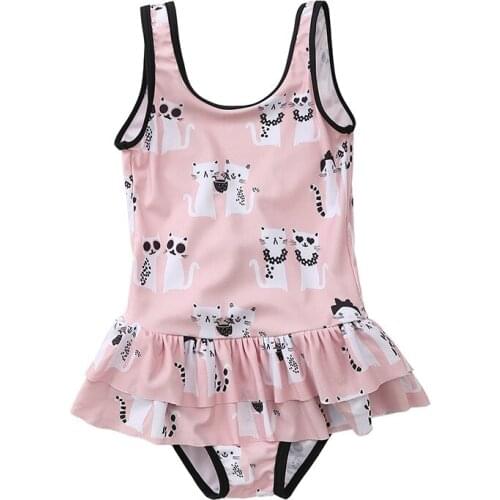 Children Bikini Swimwear Children Girls Swimsuits Bathing Close-Fitting Elastic Children Girls Wetsuit Sunscreen Girl Swimsuits