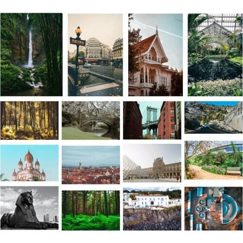 DIY Egyptian Sphinx Diamond Painting Greenhouse Rainforest Handmade Cross Stitch Kit Arch Bridge Diamond Embroidery Home Decor