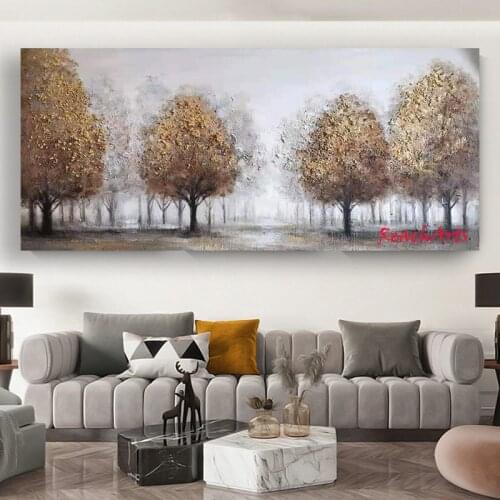 Home Interior Decoration For Diningroom Landscape Wall Art Handmade Paintings Knife Oil Painting On Canvas Large Hot Sale