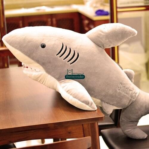 Dorimytrader 130cm Pop Large Simulation Animal Shark Stuffed Toy 51'' Cartoon Whale Doll Pillow Children and Adult Gift DY60231