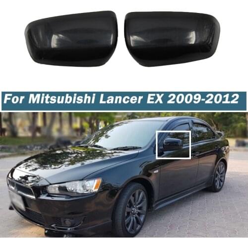 1Pair Car Door Exterior Rearview Side Mirror Cover Cap Housing For Mitsubishi Lancer EX 2009 2010 2011 2012 None Color