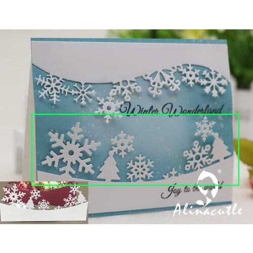 AlinaCraft METAL CUTTING DIES winter snowflake border edge Scrapbook papercraft card album punch stencil art cutter die cut