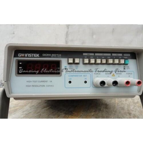 Fast arrival Gwinstek GOM-801H DC micro-ohmmeter Gwinstek low DC resistance tester