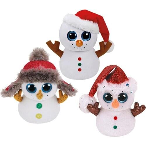 New Big Eyed Christmas Snowman Plush Kids Stuffed Animals Toys For Children Gifts 15CM/25CM