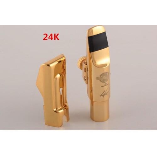 New Gold-plated 24K Metal mouthpiece alto saxophone / tenor saxophone / Soprano saxophone 5--9 number Professional ship