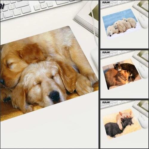 XGZ Cat Dog Polar Bear Animal Wallpaper Rubber Mouse Pad Speed Version Suitable for Mouse Player Home Office Laptop Desk Mats