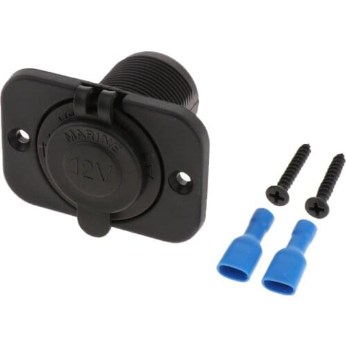 Socket Charger, 12V Power Outlet Cigarette Lighter Socket, Triple Function Panel for Car Marine Vehicle Motorcycle ATV