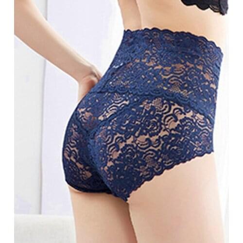 Sexy Lace Women Panties High Waist Butt Lift Up Lingerie Femme Sexy Underwear Women Seamless Briefs Plus Size Black Lace Panties