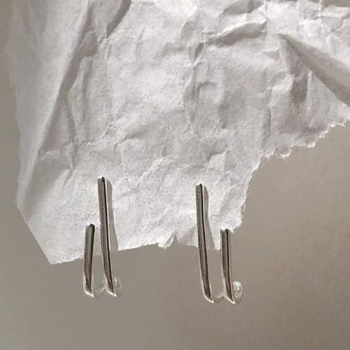 Modern Jewelry Geometric Curved Stud Earrings U Shaped Irregular 2021 New Hot Selling Metal Earrings For Party Gifts