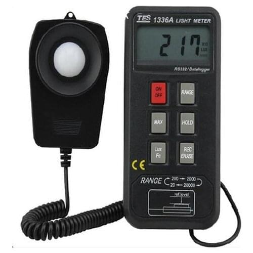 TES-1336A Light Meter RS232 - 0 20000 Datalogging