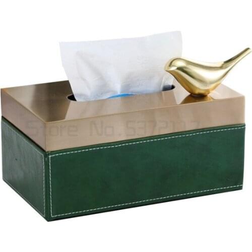 Tissue box living room coffee table creative household dining table bedroom leather storage drawer