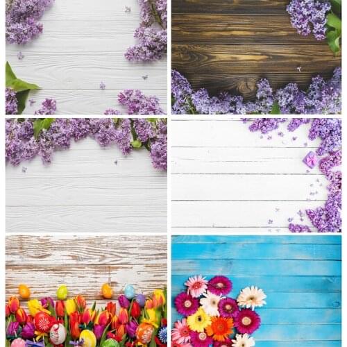Vinyl Custom Photography Backdrops Christmas day and Wooden Planks Theme Photography Background 19927HN-02