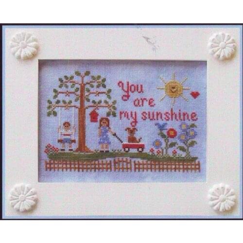 Top Quality Beautiful Lovely Counted Cross Stitch Kit You Are My Sunshine Girl Boy Flower Sun Tree