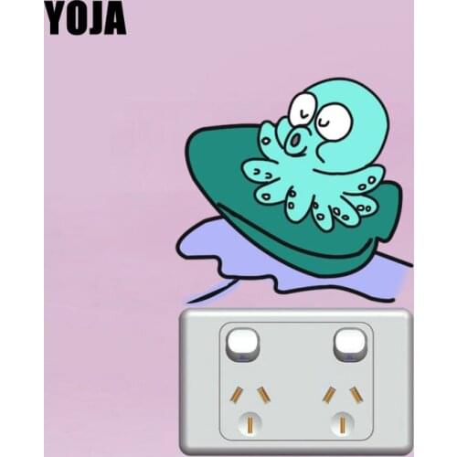 YOJA Cute Octopus Sea Wall Decal Switch Sticker PVC Coloured Living Room Bedroom Graphical 11SS0250