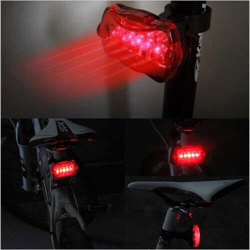 5 LED 3 Mode Cycling Safety Red Rear Tail Lamp Anti-shock Bicycle Light With Bracket Waterproof Bike Light High Power