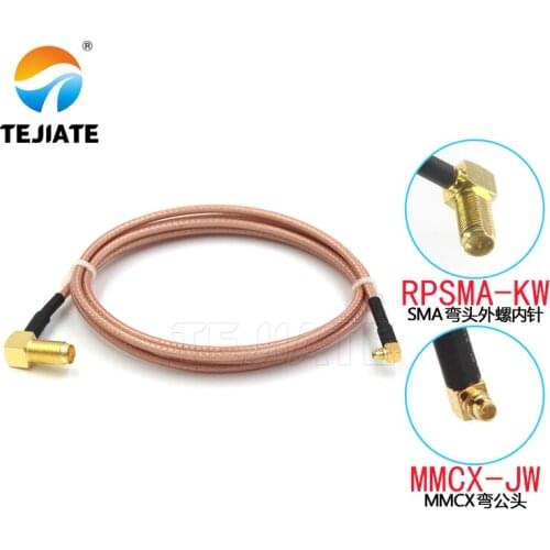 1PCS TEJIATE Adapter Cable MMCX To RPSMA Type MMCX-JW Convert RPSMA-KW 8-90CM 1M 1.5M 2M Length Connector RG316 Wire