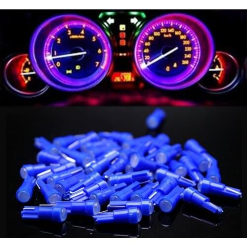 10 / 20Pcs Car Interior T5 Led 1 SMD DC 12V Light Ceramic Dashboard Gauge Instrument Ceramic Car Auto Side Wedge Light Lamps