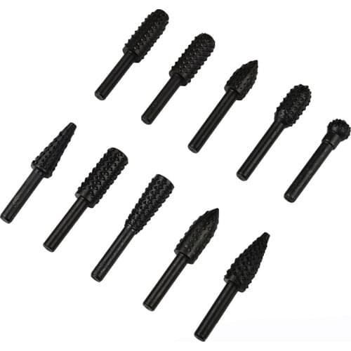 10PCS 6mm Woodworking Tools Wood Drills Bits Wood Carving Tools Drill Bit Set mini micro cutter tool Rotary Burr For Dremel