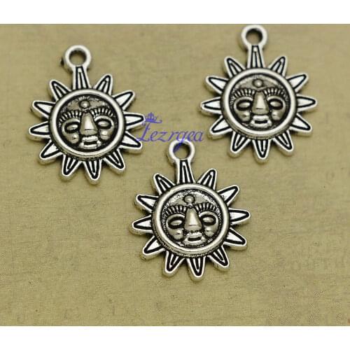 20pcs/lot--20x16mm, Antique silver plated sun Charms ,DIY supplies, Jewelry accessories