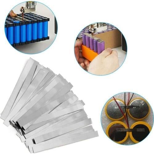 50PcsPure Nickel Strip Nickel Soldering Tabs Nickel Strip Pure Nickel Belt 99.96% Pure Nickel 18650 Lithium Battery Nickel Sheet