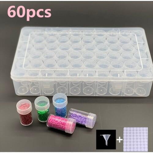 5d diamond painting storage box 56/60/64/256 bottles jewelry bead storage box diamond painting accessory bag for Diy crafts