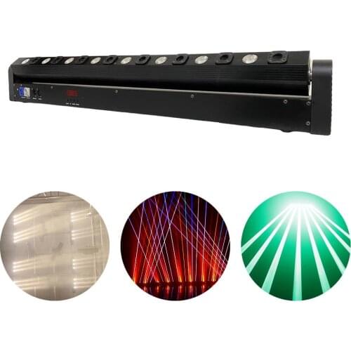 8 Eyes Laser Wash Bar Light LED RGB Wall Wash Light DJ Laser Moving Head Party Stage Effect Light DMX512 Strobe Beam Lighting