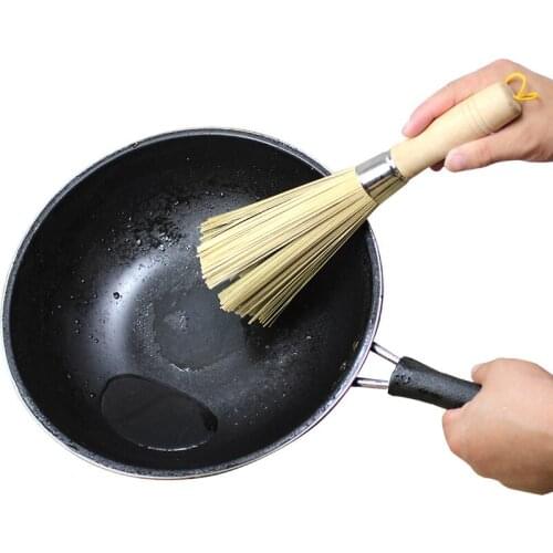 Bamboo Brush Pot Brush Kitchen Cleaning Brush Natural Bamboo Brush Hotel Supplies Quick Cleaning Pot Brush Kitchen Supplies