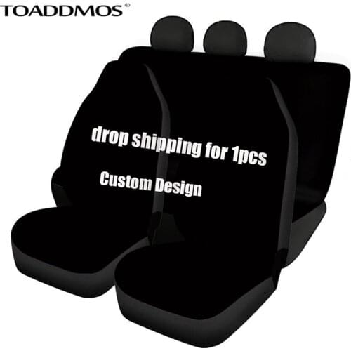 TOADDMOS Front and Rear Car Seat Covers Custom Your Design/image/Logo/Name/Text Durable Automobile Seats Protector Universal Fit