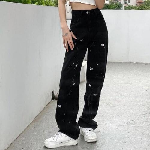 Chin.Sweety Women's Jeans With Embroidery