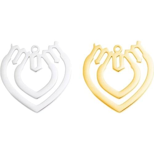 Ladies Stainless Steel Pendant Heart Shaped Mom Gift Jewelry Necklace Charms Pendant