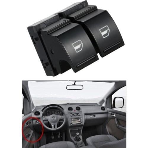 Electric Window Switch Driver Side for VW Polo Golf MK5 Caddy 2K Jetta EOS Passat B6 Left Hand Drive