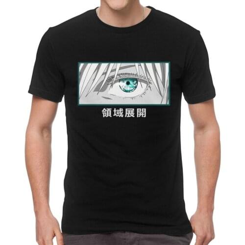 Anime Satoru Gojo T Shirt Men Short Sleeve Cotton T-shirts Sensei Jujutsu Kaisen Manga Tee Graphic Tshirt Gift