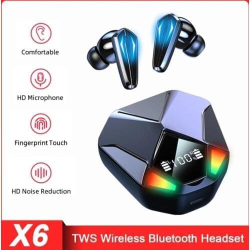 Earbuds Game Earphones X6 Touch Control Bluetooth 5.1 Wireless Headphnes With Microphone