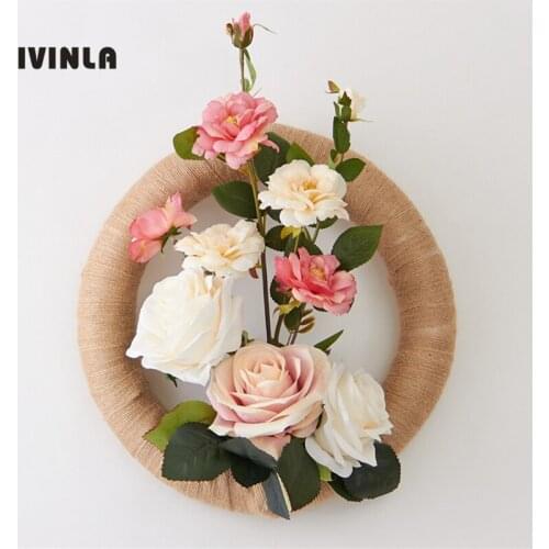 New Arrived Simulation Door Wreath Artificial Garland Door Trim Garishness Wedding Party Decor Home Decoration