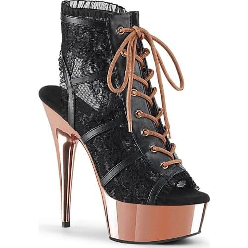 LAIJIANJINXIA Women Electroplating Night Club Party Summer Dancing Shoes 15cm High Heels Sandals Pole Dance Shoes