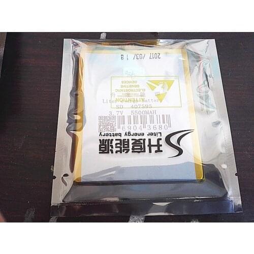 1pcs 407595 polymer lithium battery 7,8,9 inch 3.7 V tablet battery 5500 mah each brand tablet general polymer lithium battery