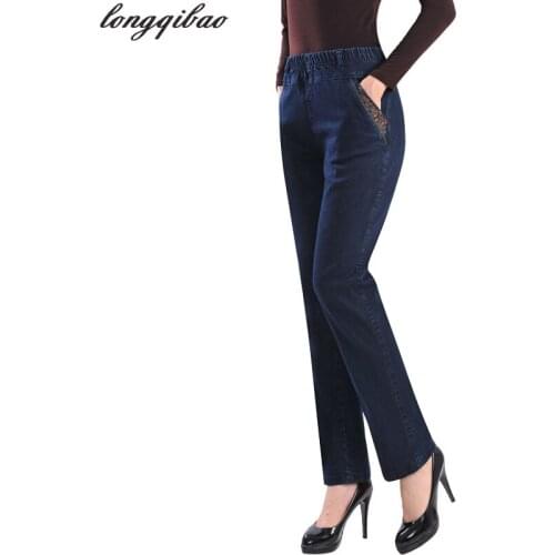 Женские прямые джинсы Longqibao China At AliExpress